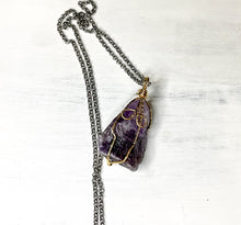 Load image into Gallery viewer, Amethyst Rough Stone Necklace
